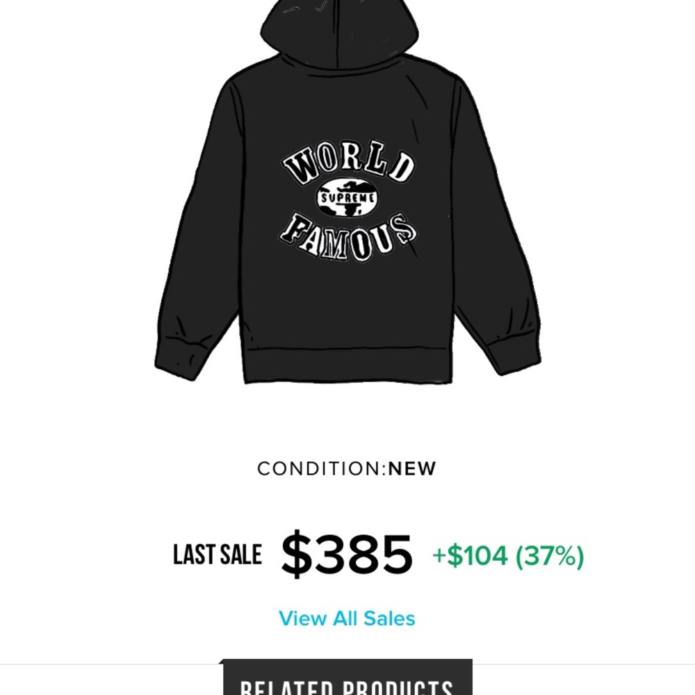 Black supreme sweater in Medium